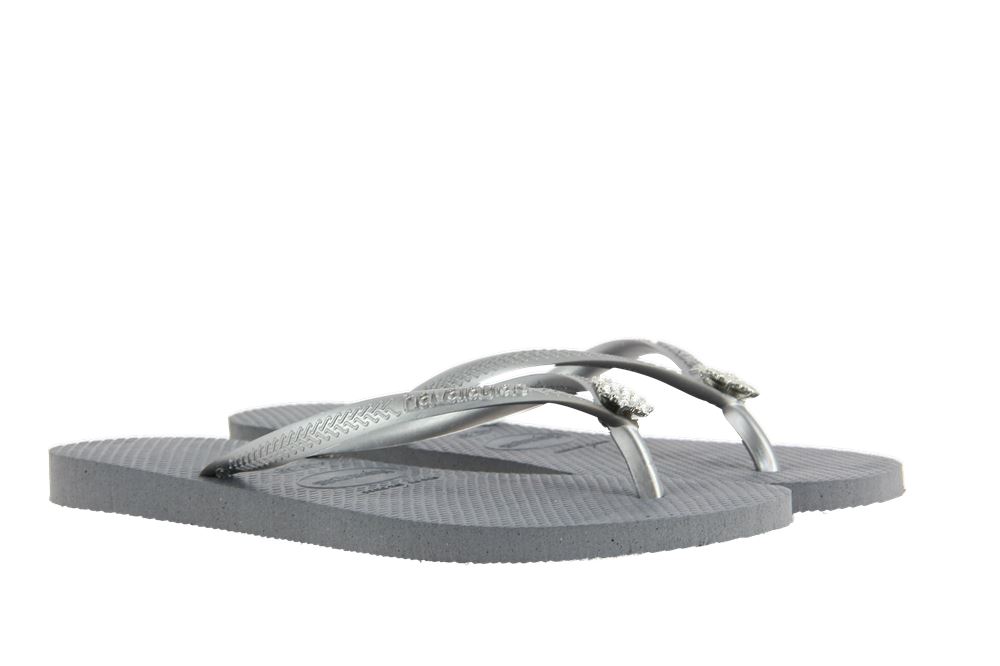 Havaianas Zehenstegsandale CRYSTAL POEM STEEL GRAY  (43-44)