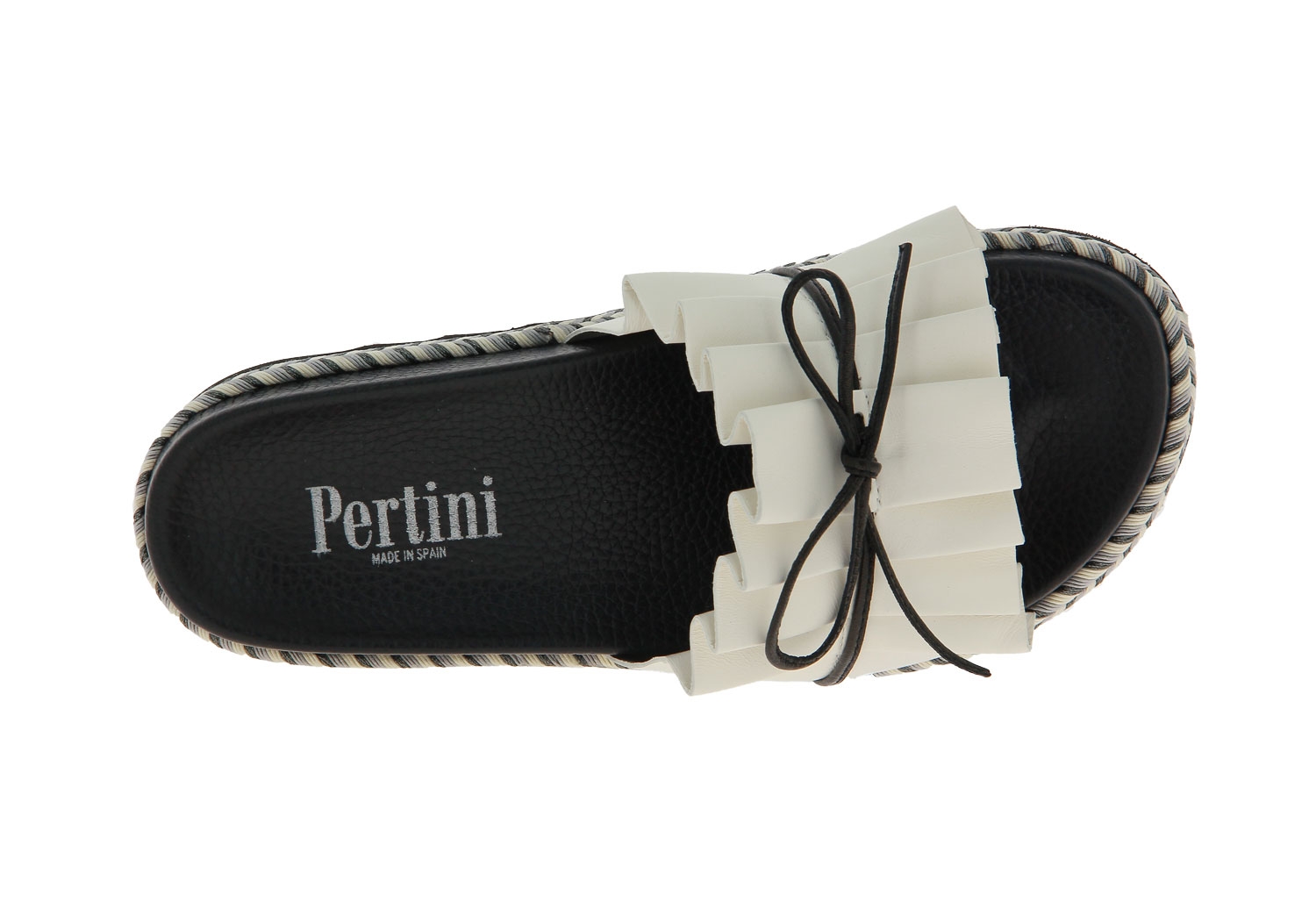 Pertini Pantolette CHESTER BLACK FOULARD LATTE (36)