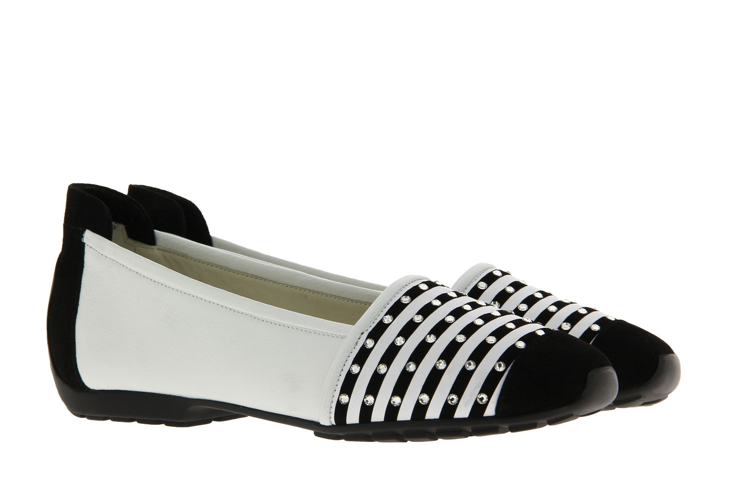 Mania Slipper CAMOSCIO NERO LAS VEGAS BIANCO (37 )