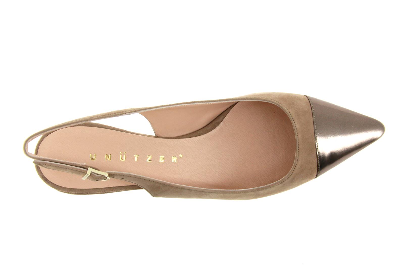 Unützer Slingpumps CAMOSCIO BEIGE LACK ORO (37 )