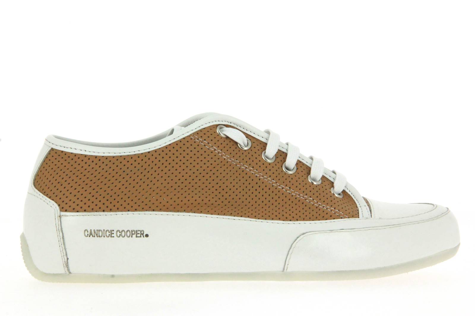 Candice Cooper Sneaker ROCK VIT TRAF. CAMEL VITELLO BIANCO (38)