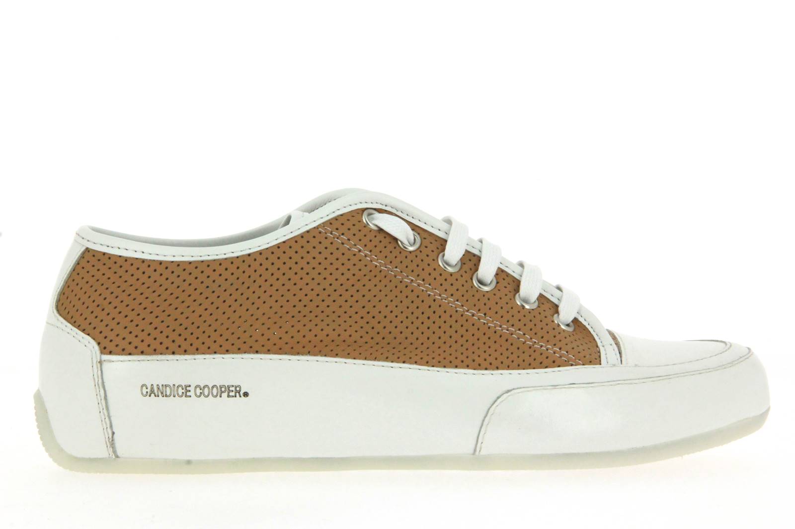 Candice Cooper Sneaker ROCK VIT TRAF. CAMEL VITELLO BIANCO (36)