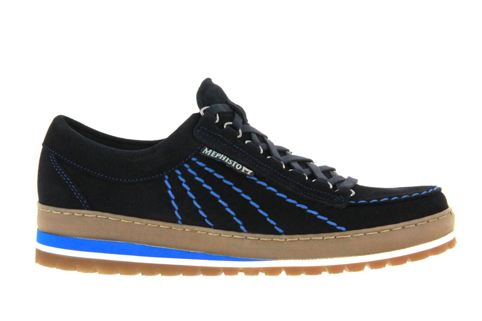 Mephisto Schnürschuh SUPER RAINBOW BLUE VELOURS SANTIAGO (46)