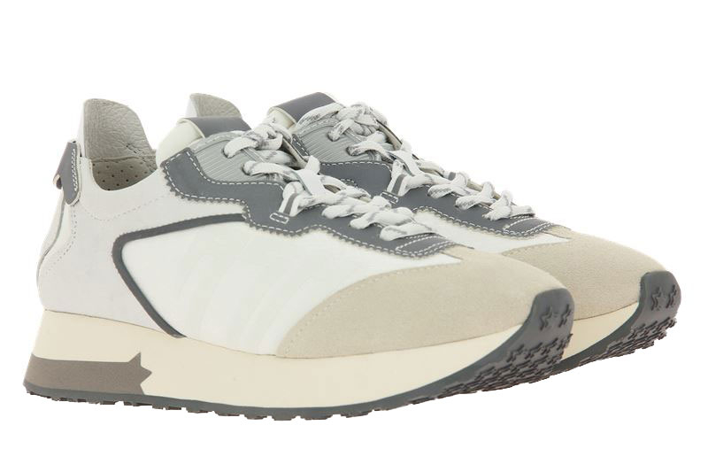 ASH Sneaker TIGER CALF SUEDE SALT WHITE SILVER (37 )