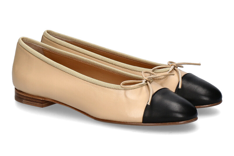 Unützer Ballerina CLASSIC NAPPA- beige/ black