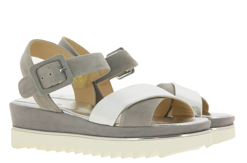 Luca Grossi Sandale CAMOSCIO SILVER LIGHT GREY