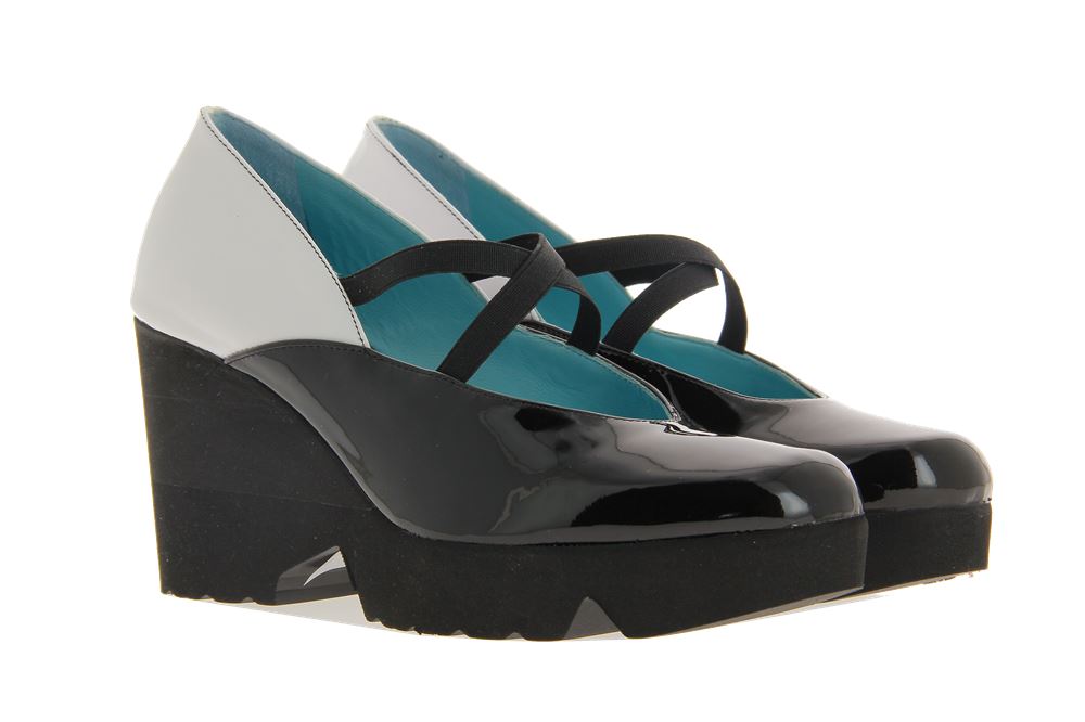 Thierry Rabotin Keilslipper TECNO SHINE BLACK WHITE (38)