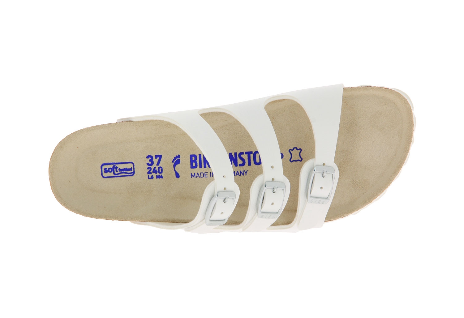 Birkenstock Pantolette SCHMAL FLORIDA BIRKO-FLOR WHITE (37 )