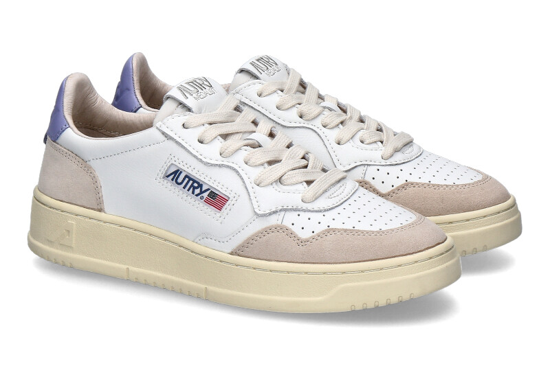 Autry Sneaker Medalist LOW WOMAN LEAT SUEDE WHITE LAVENDER