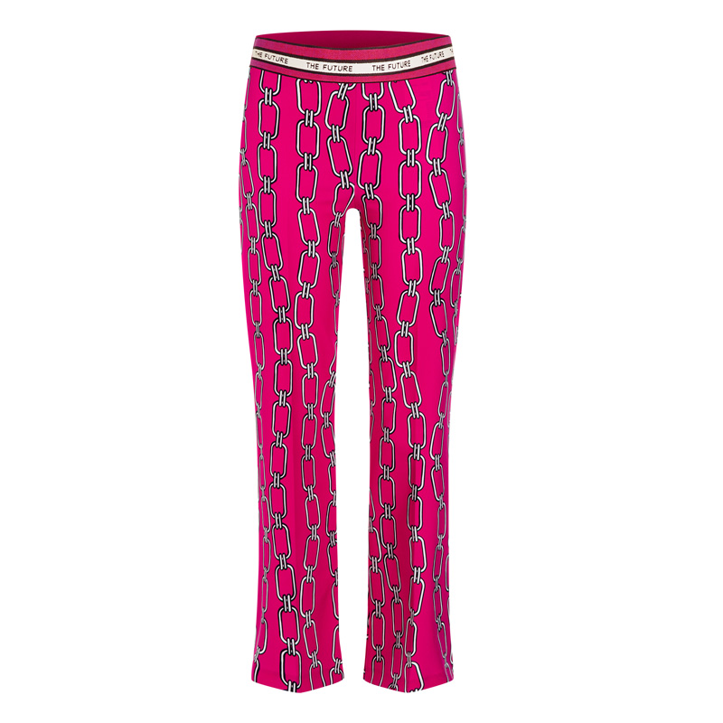 Cambio Stoffhose FAITH CHAIN PRINT PINK