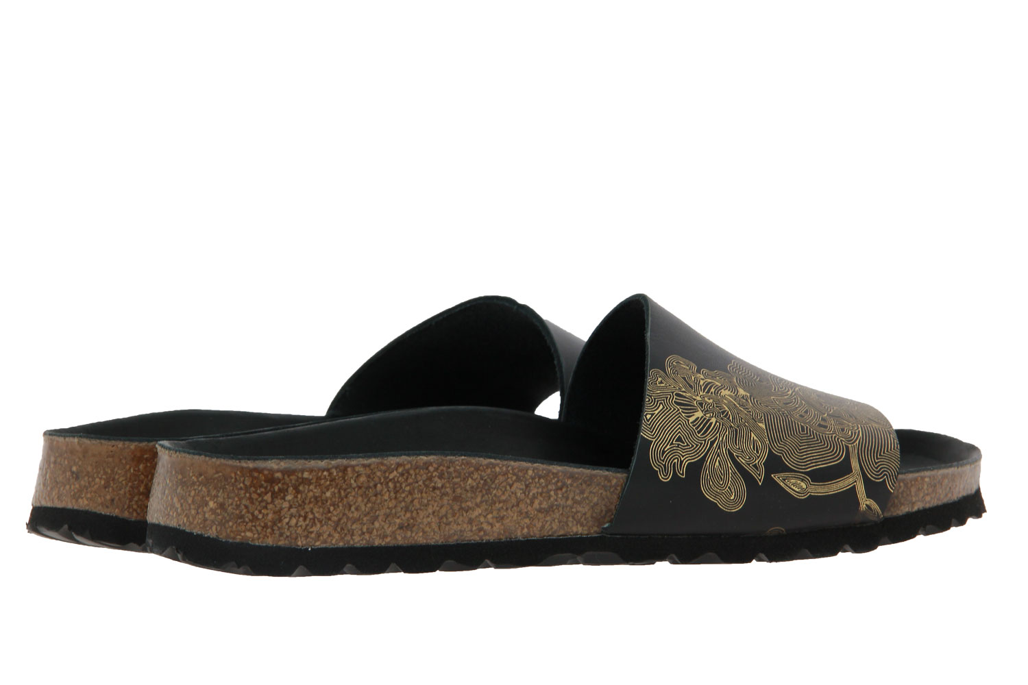 Papillio by Birkenstock Pantolette SCHMAL CORA ORNAMENTS BLACK GOLD (39)