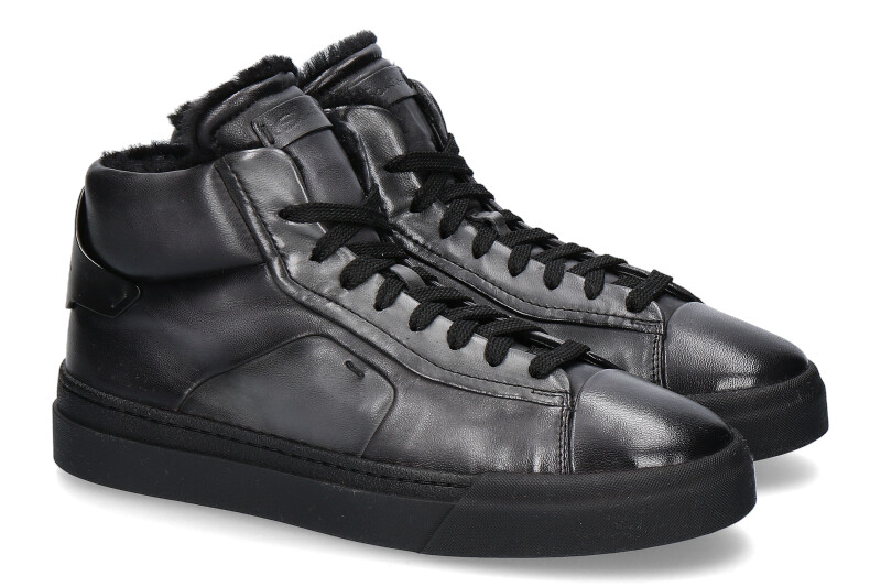 Santoni Sneaker gefüttert BLACK GREY