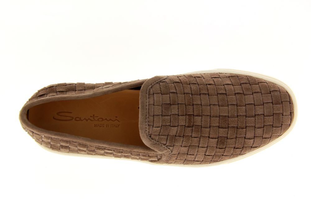 Santoni Slipper VELOUR TAUPE (41)