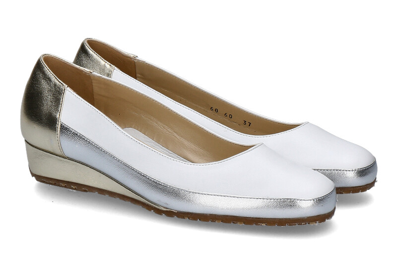 Bagnoli Slipper NAPPA BIANCO SILVER ORO  (36)