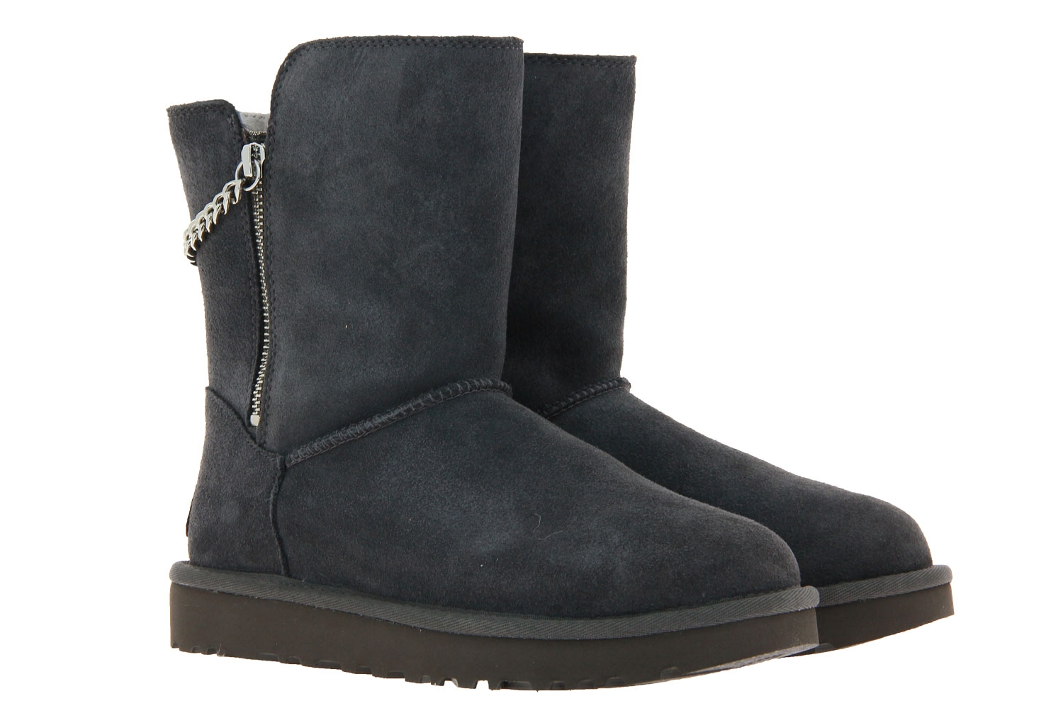 UGG Australia Boots CLASSIC SHORT SPARKLE ZIP CHARCOAL (42)