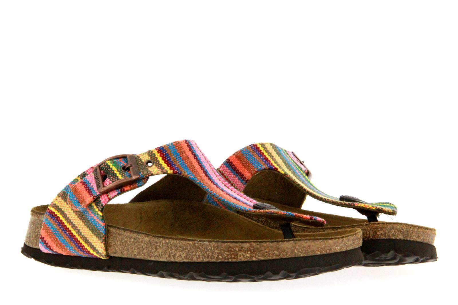 Papillio by Birkenstock Pantolette GIZEH NORMAL BOHEMIAN STRIPES PINK (35)
