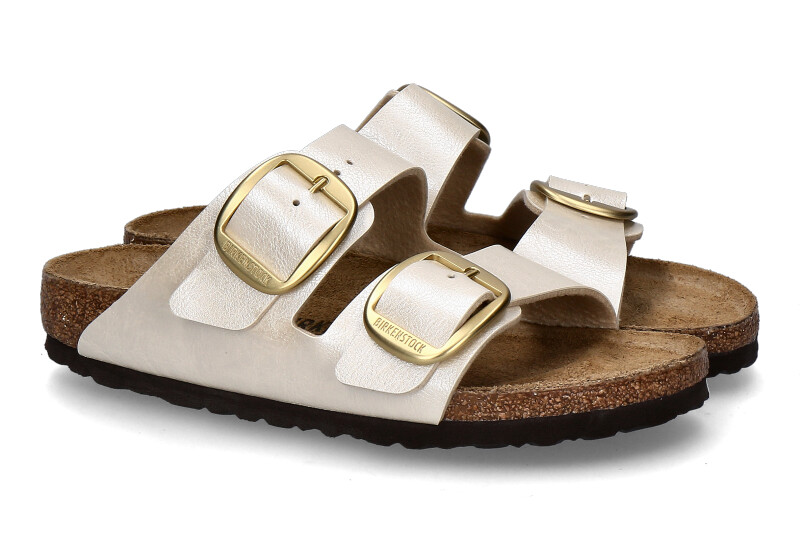 Birkenstock Pantolette ARIZONA SCHMAL BIG BUCKLE pearl white