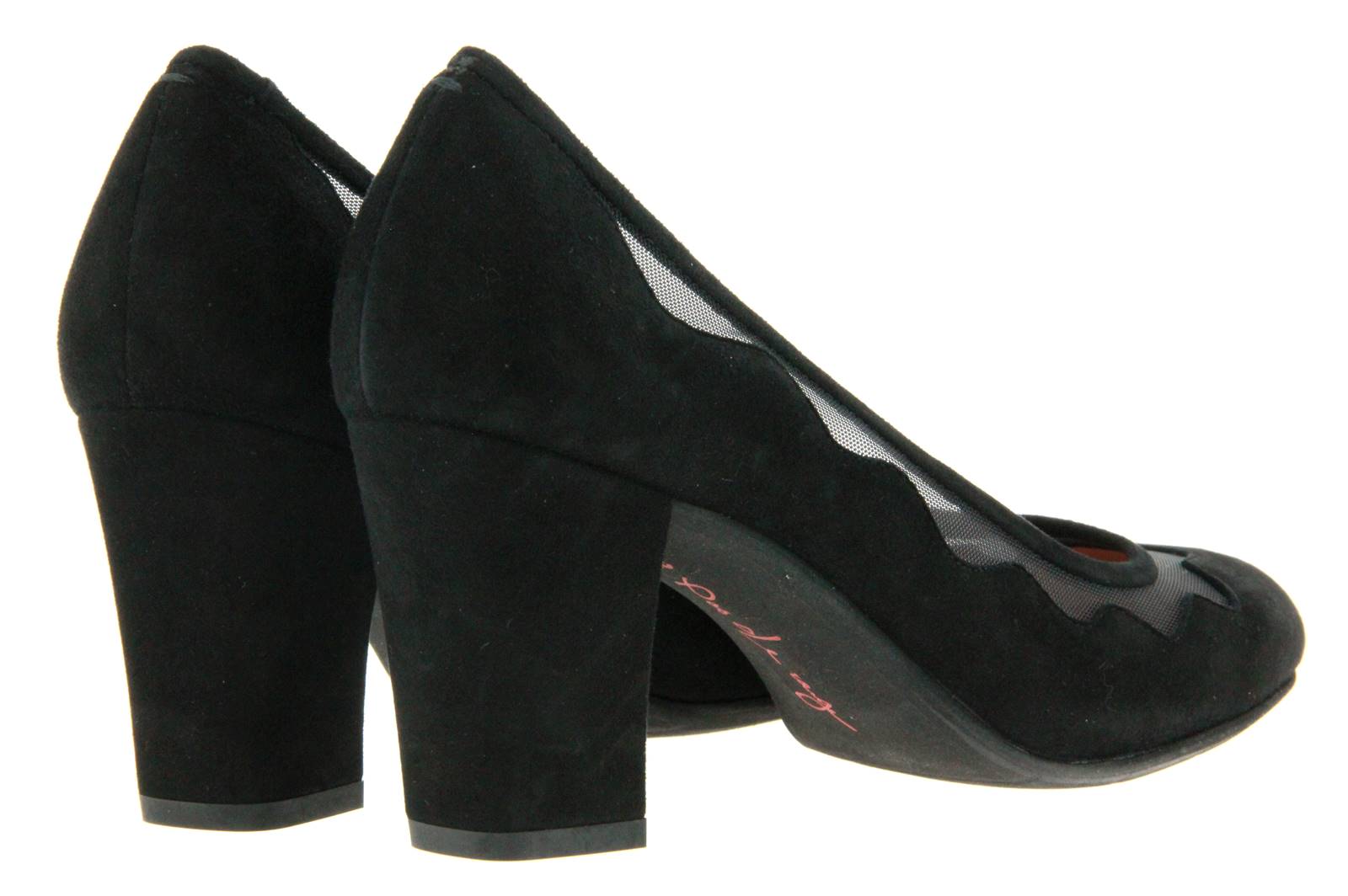 Pas de rouge Pumps ELEN CAMOSCIO NERO RETE NERO (41)