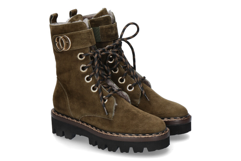 Luca Grossi Stiefelette gefüttert CAMOSCIO MILITARY