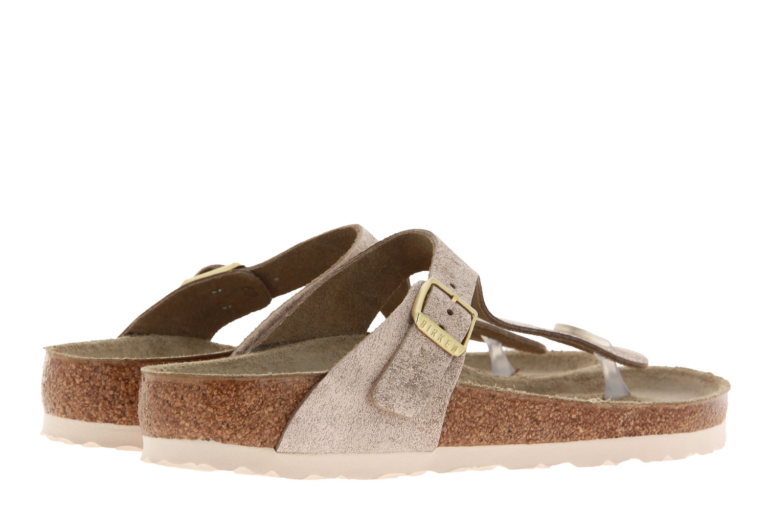Birkenstock Pantolette GIZEH BS NORMAL WASHED METALLIC ROSE GOLD (38)