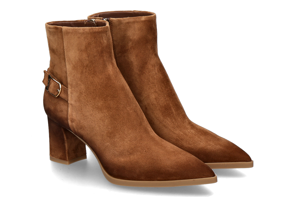Santoni Damen- Stiefelette ELLY VELOURS- brown/ mittelbraun