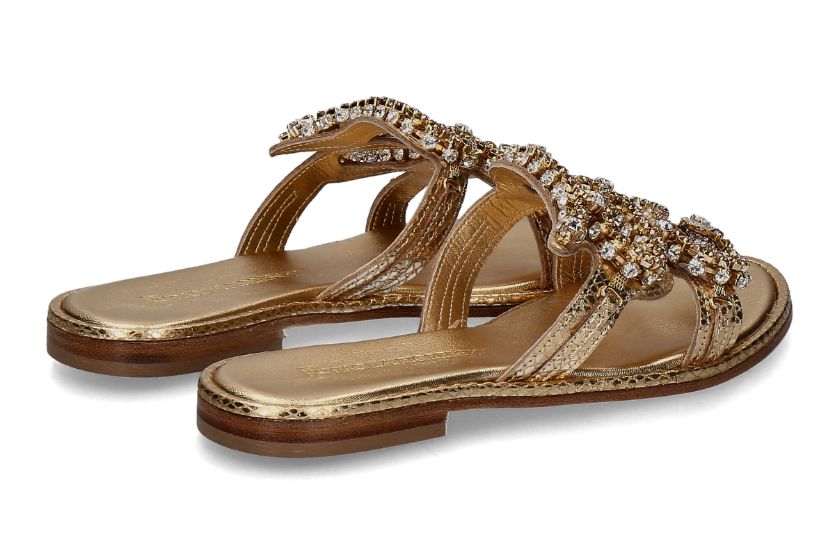 Paola Fiorenza Pantolette PELLE SNAKE- gold_271900151_2