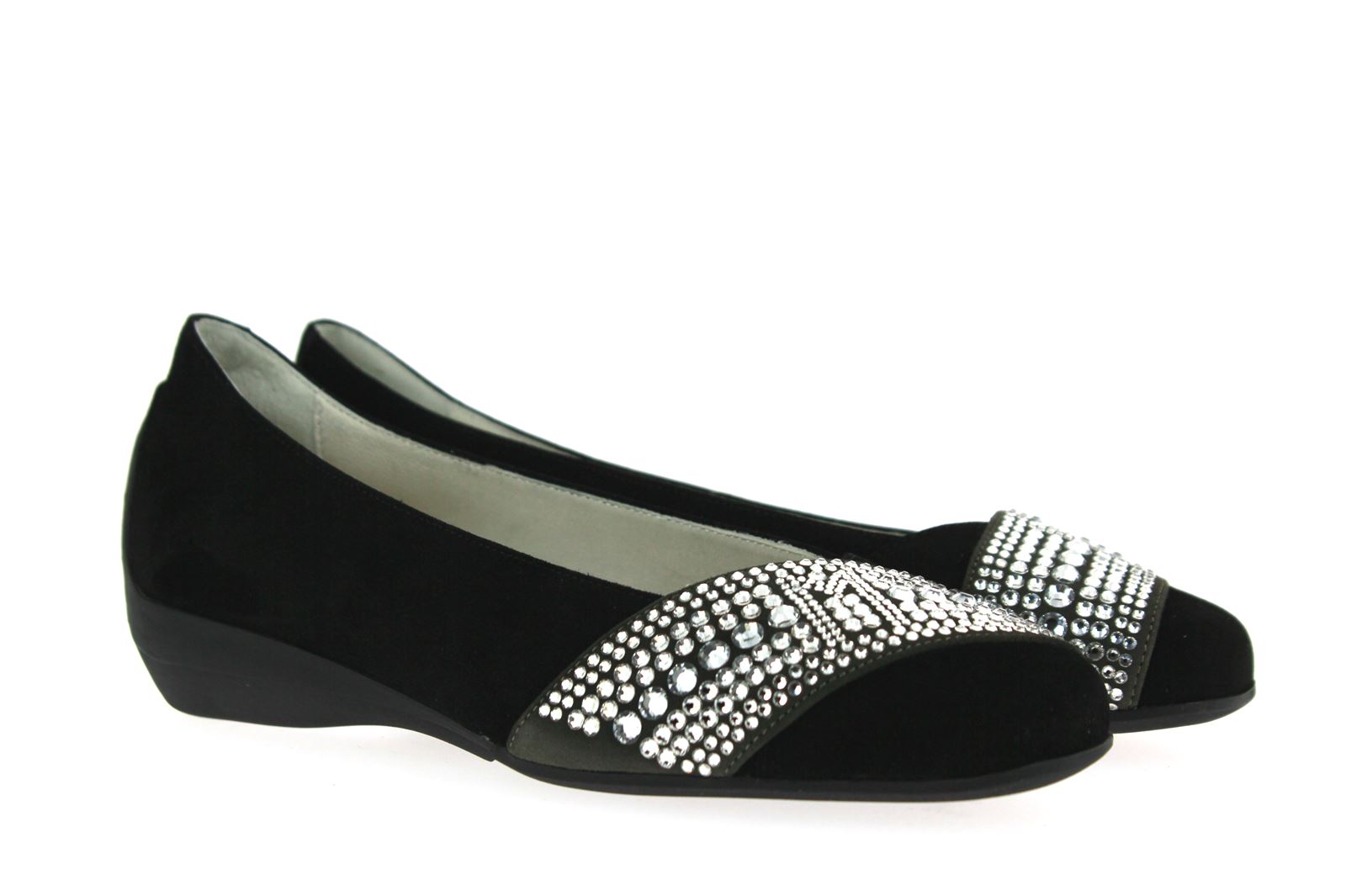 Mania Ballerina CAMOSCIO NERO SILVER STRASS (39½) Mania Ballerina CAMOSCIO NERO SILVER STRASS (39½)