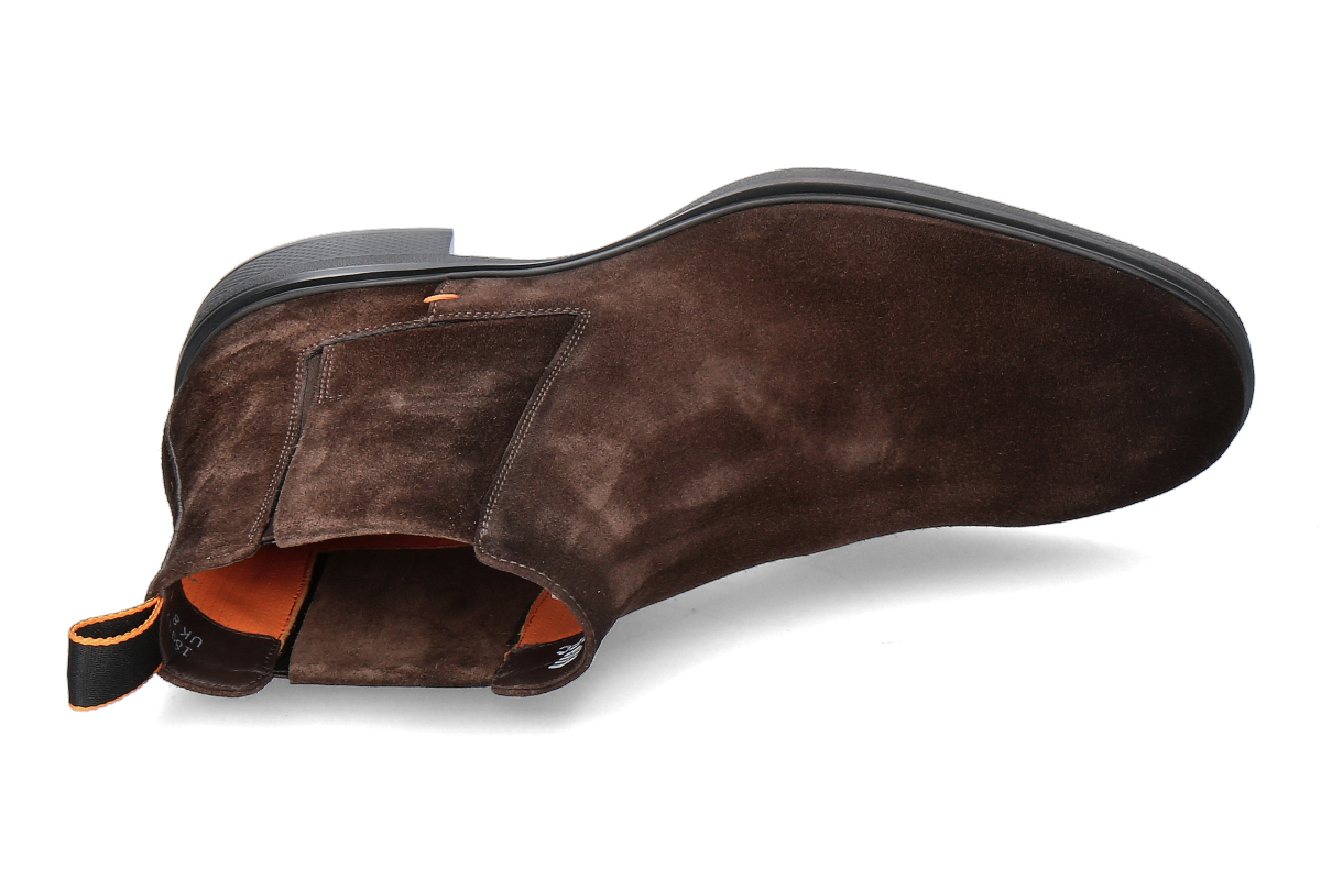 Santoni Herren- Chelsea Boot EASY WILDLEDER- dark brown_153000042_4