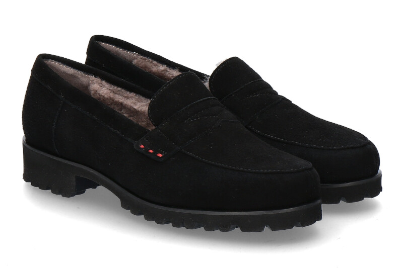 Pas de rouge Slipper MARTA CAMOSCIO NERO (36)