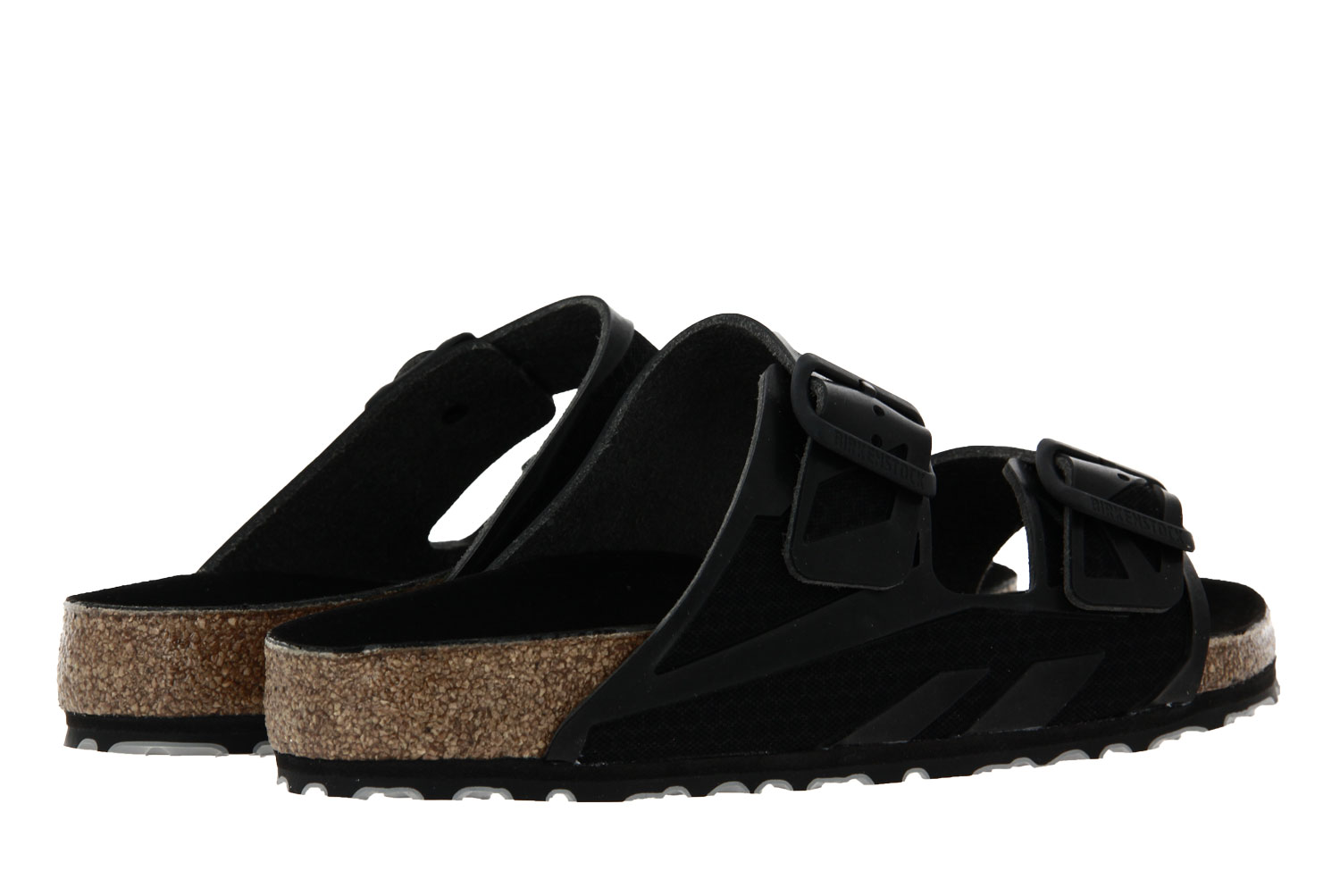 Birkenstock Pantolette NORMAL ARIZONA RUBBERIZED BLACK (44)