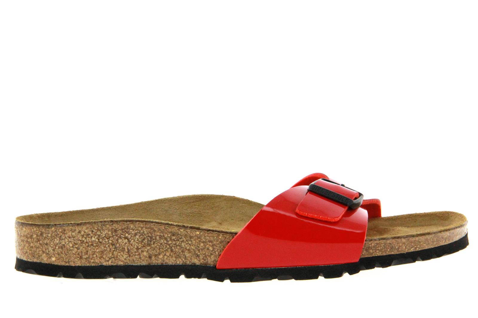 Birkenstock Pantolette MADRID SCHMAL BIRKO-FLOR LACK TANGO ROT (37 )