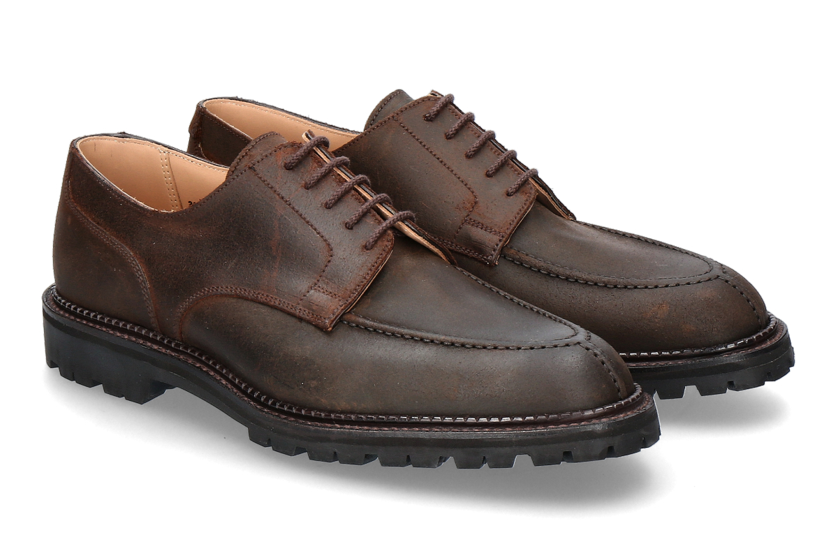 Crockett & Jones Schnürer DENVER Suede- Dark Brown Rough/ dunkelbraun