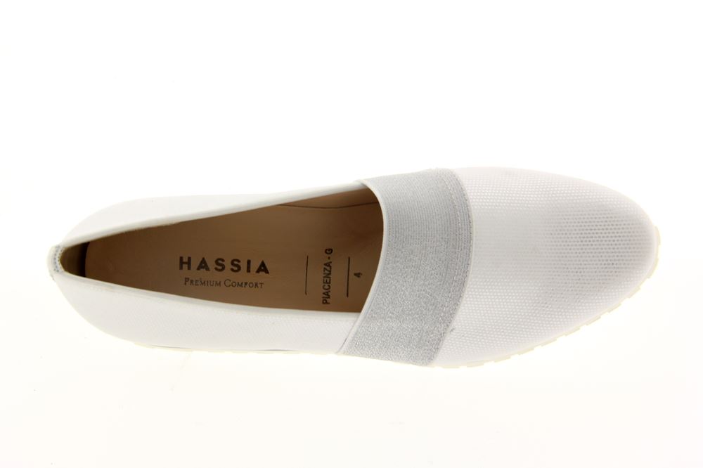 Hassia Slipper PIACENZA G-WEITE METAL LEDER WEISS (37 )