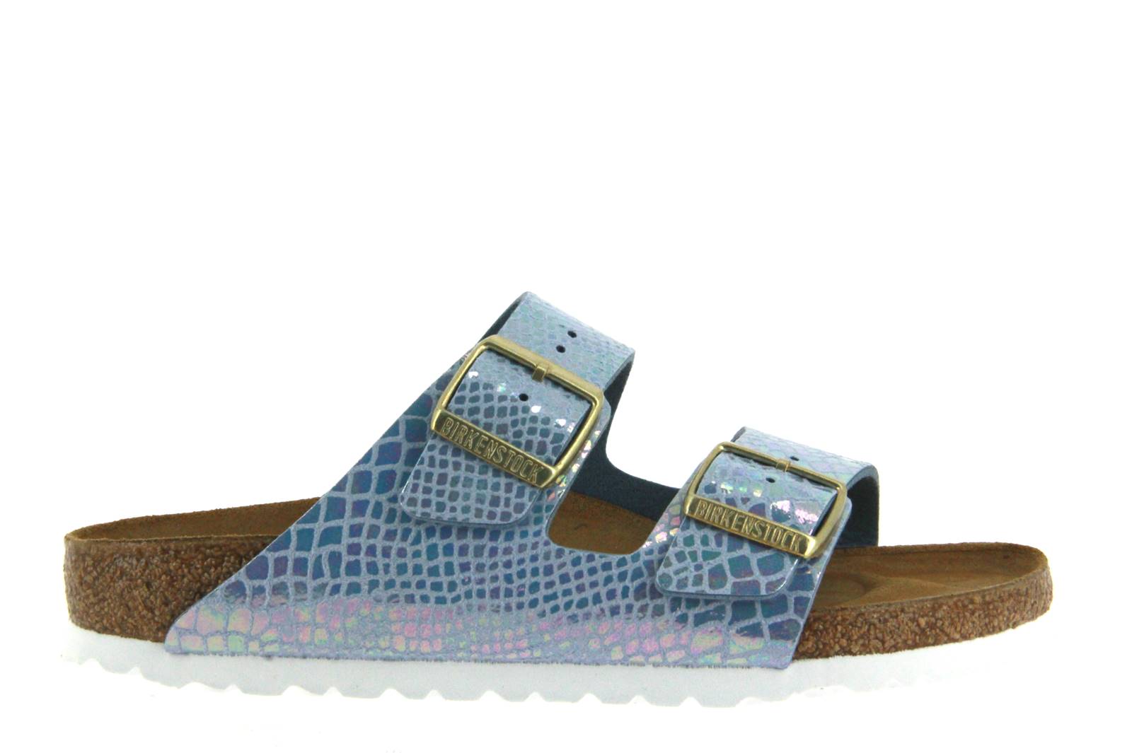 Birkenstock Pantolette ARIZONA SCHMAL SHINY SNAKE SKY (40)