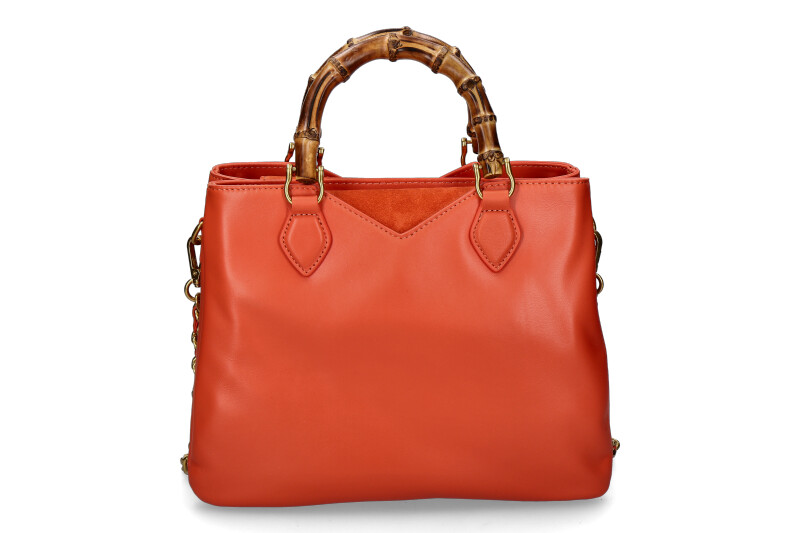 La Carrie Henkeltasche TRANSITION BELLOWS LEATHER SUEDE ORANGE