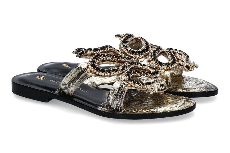 Paola Fiorenza Pantolette DRAGEE PLATINO DRAGONE