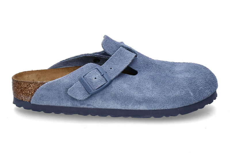 Birkenstock Clogs BOSTON SCHMAL VELOURS- elemental blue