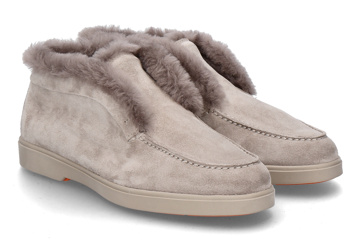 Santoni Damen- Bootie gefüttert FORTUNE VELOURS- brown/ taupe