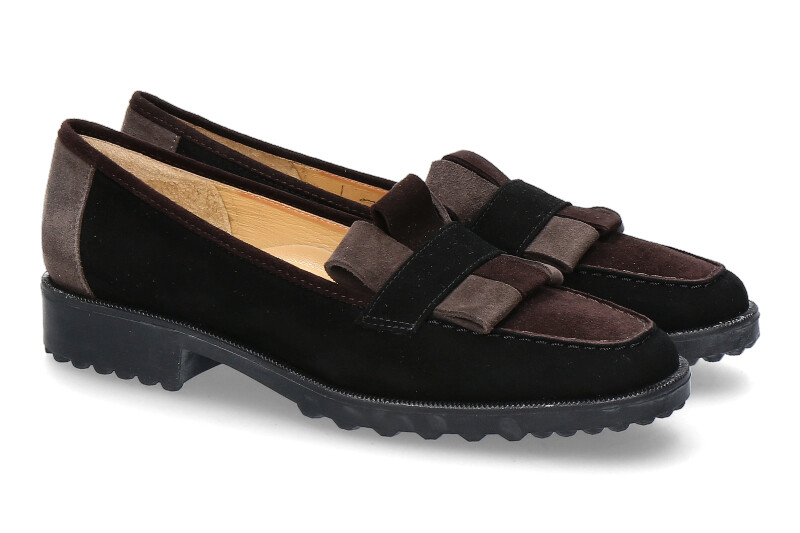 Brunate Slipper DANY CAMOSCIO NERO MORO (40½)