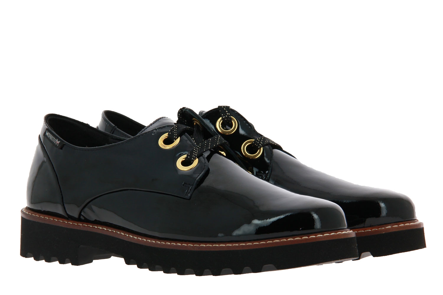 Mephisto Schnürer SANCHA BLACK VERNIS  (37½)