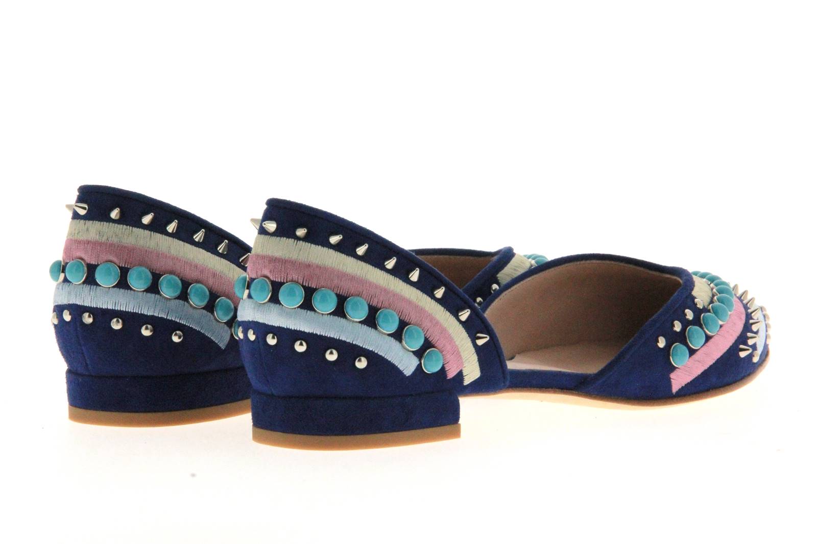 Stuart Weitzman Ballerina SUGARDOTS ULTRAMAR SUEDE (40)