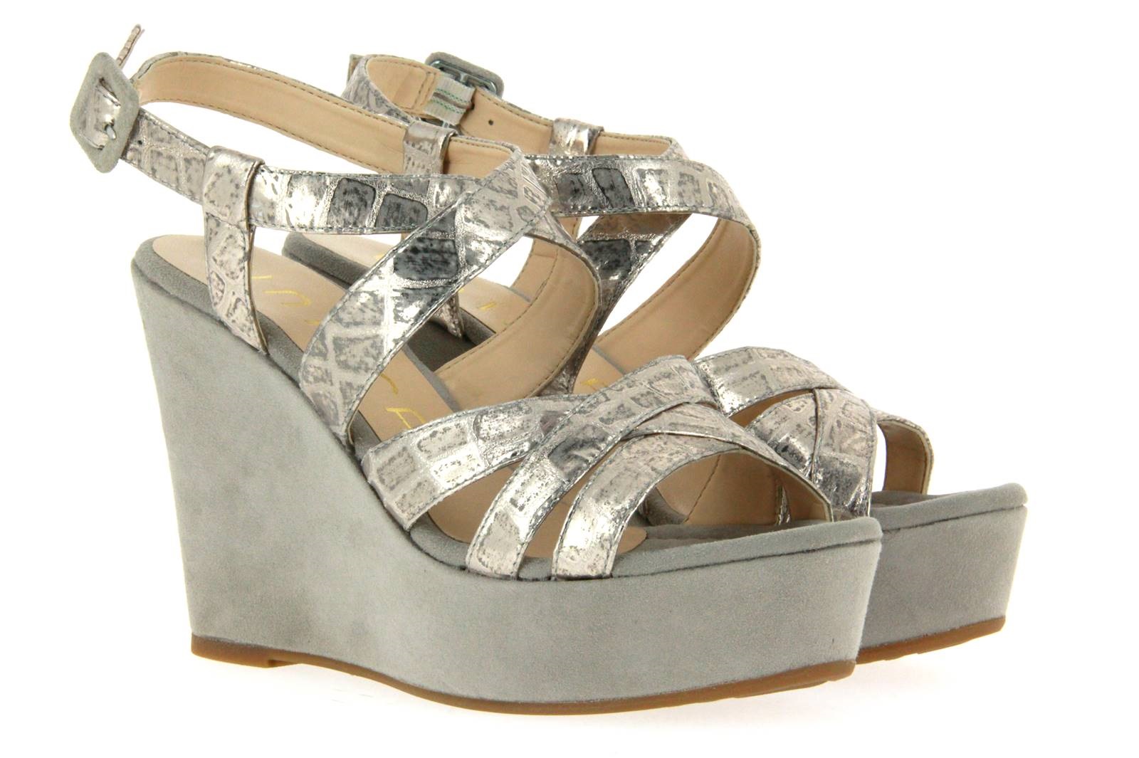 Unisa Keilsandale MUAN SILVER SUEDE GREY (38)