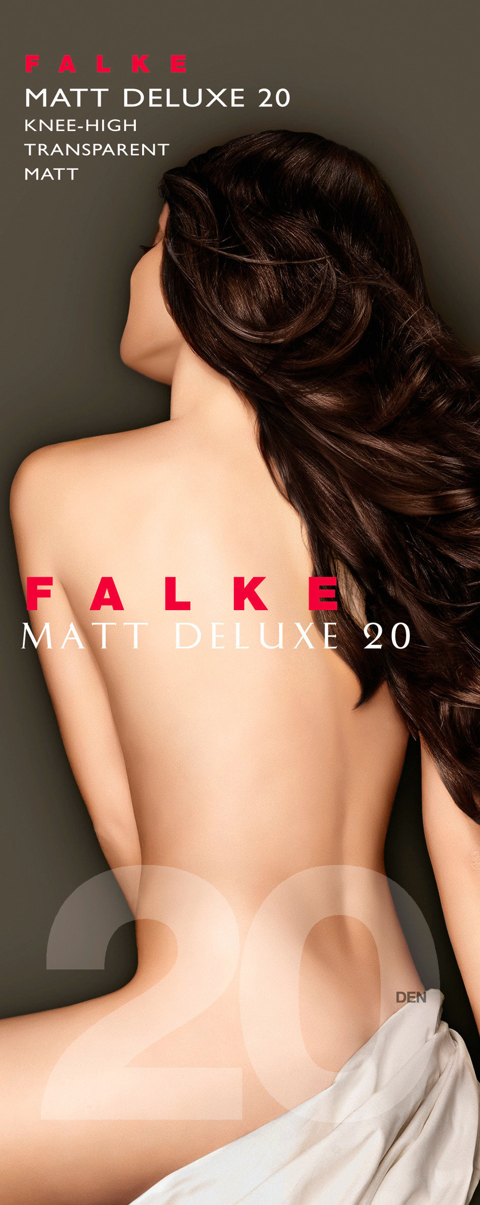 FALKE Matt Deluxe 20 DEN Damen Kniestrümpfe CRYSTAL
