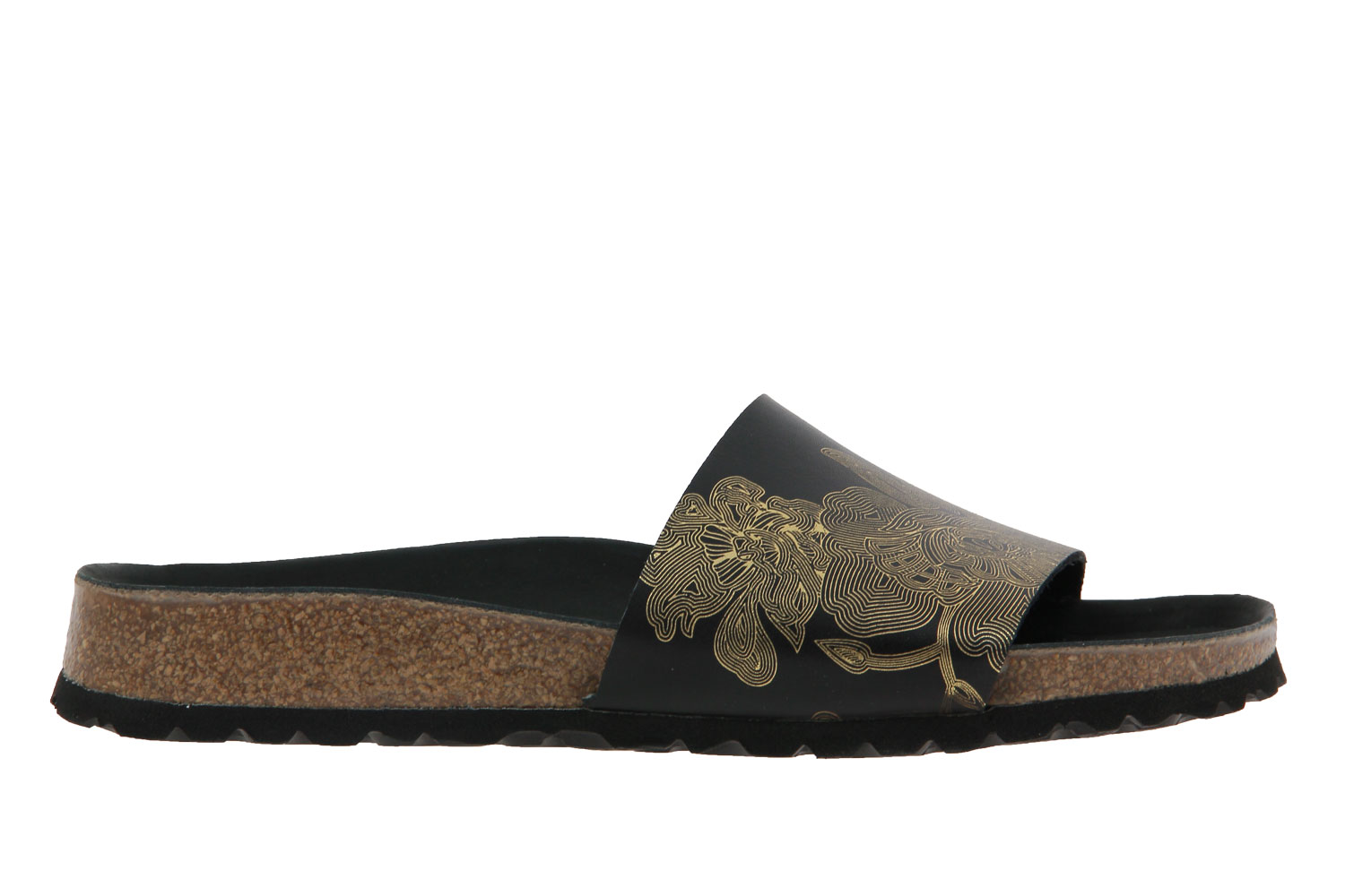 Papillio by Birkenstock Pantolette SCHMAL CORA ORNAMENTS BLACK GOLD (39)
