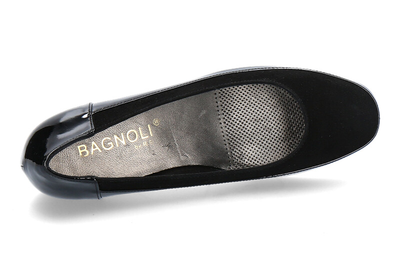 Bagnoli Slipper VERNICE NERO CAMOSCIO NERO (35½)