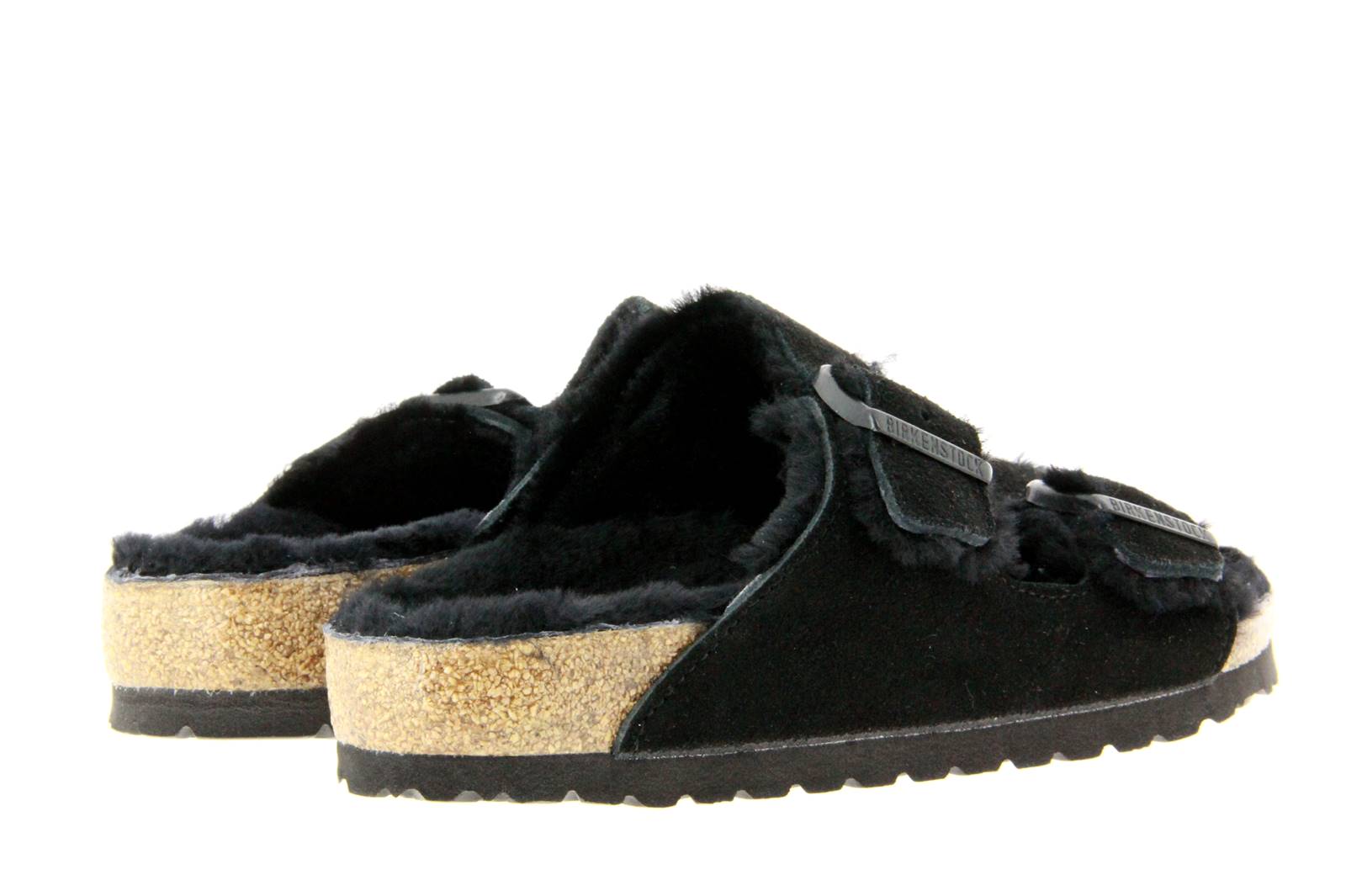 Birkenstock Pantolette ARIZONA NORMAL FUR BLACK (43)