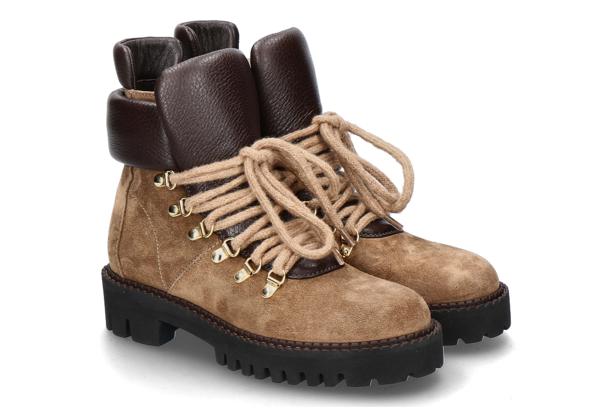 Truman's Schnürboots LONDON CERVO- cappuccino/ braun