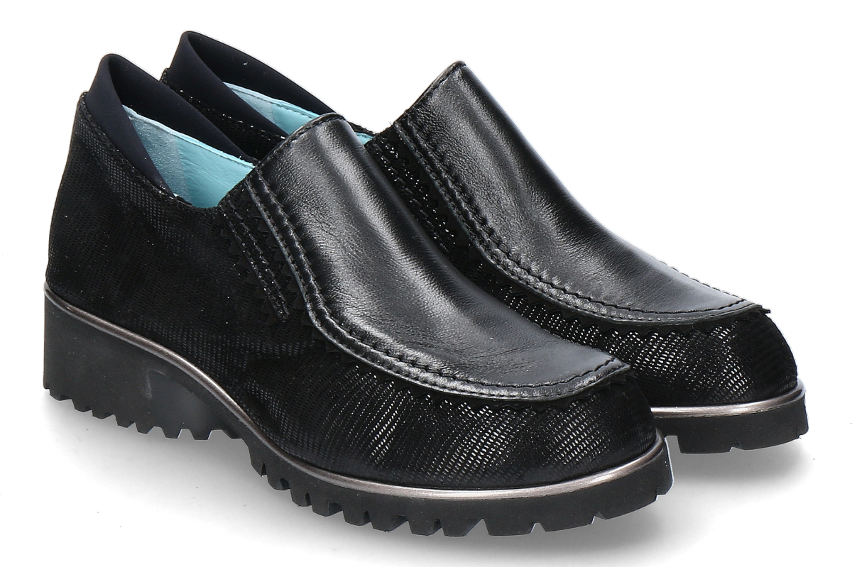 Thierry Rabotin Slipper MORINE CAMOSCIO- nero/ schwarz