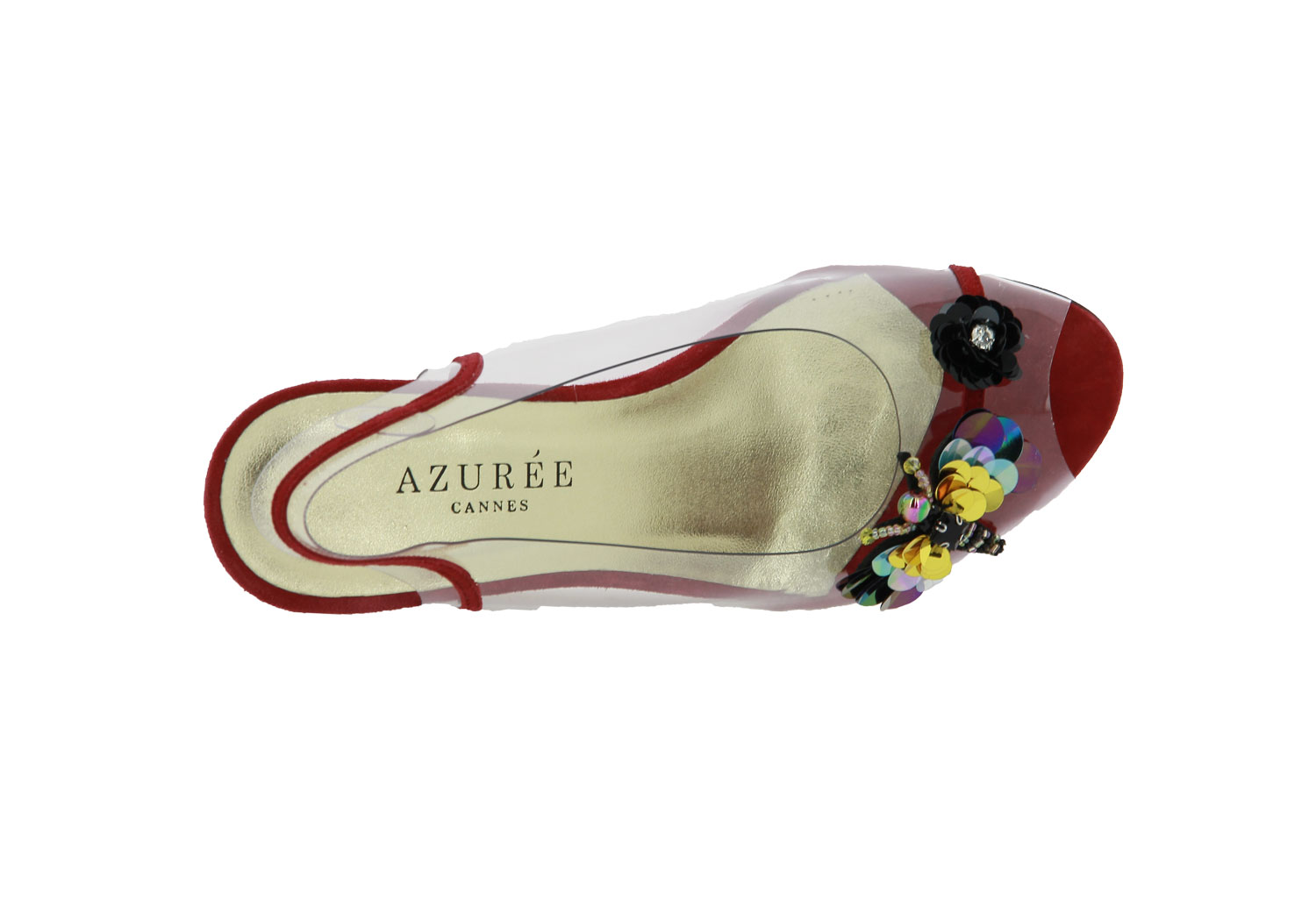 Azuree Keilsandale NANDIN VELOURS ROUGE (40)