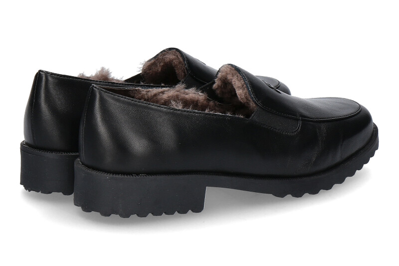 Brunate Slipper gefüttert DANY NAPPA NERO (35½)